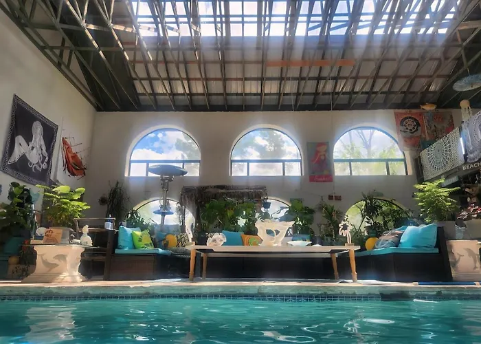 Beautifully Bewitching Mansion Indoor Pool Sonoita